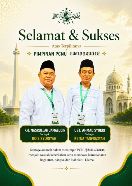 PWNU  Pengurus Wilayah Provinsi Sulawesi Tenggara Rois Syuriyah KH Nasrullah Jamaludin dan Ketua Tanfidziyah Ust Ahmad Syukri