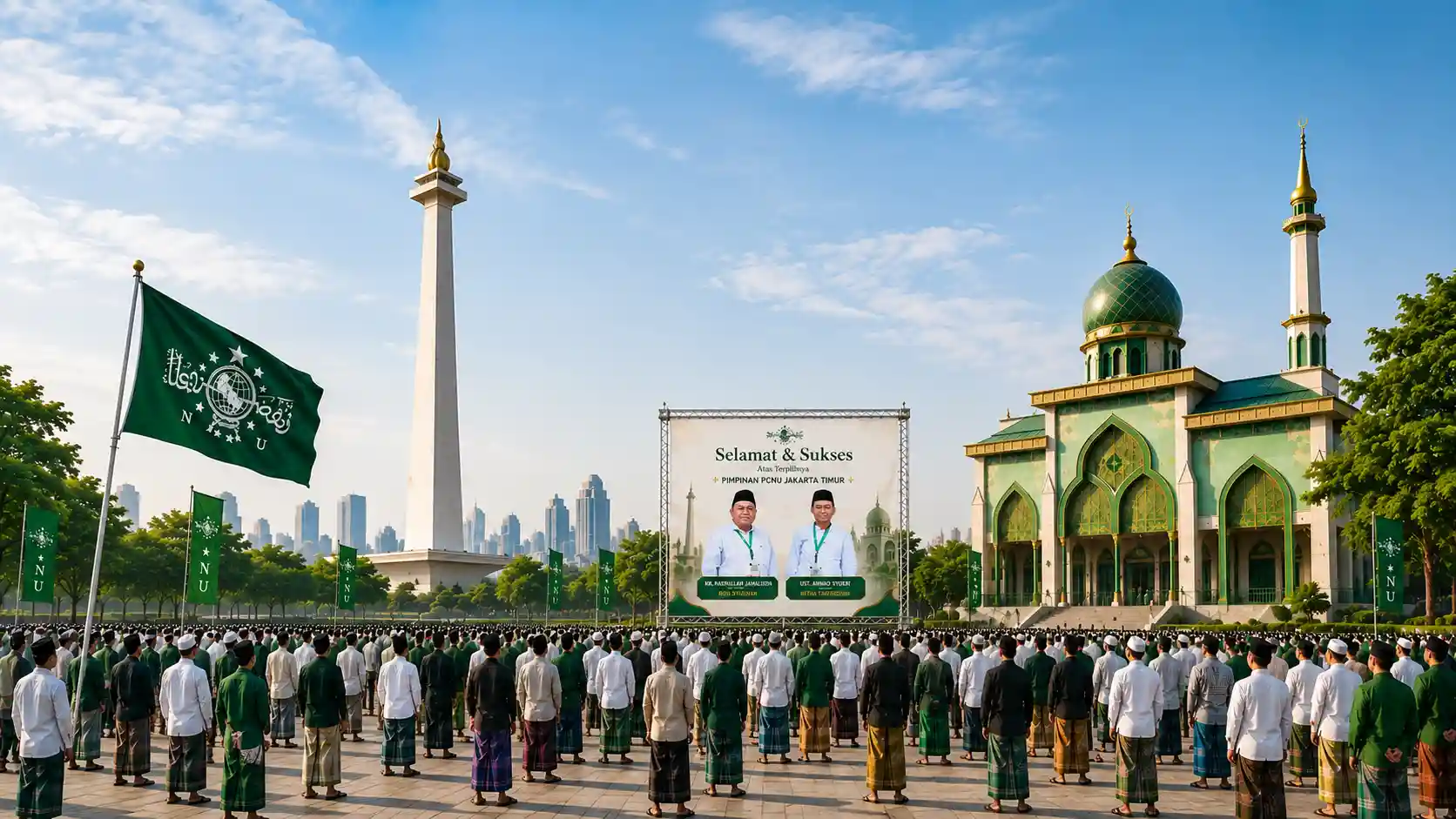 Kebersamaan pengurus dan warga Nahdlatul Ulama Pengurus Wilayah Provinsi Sulawesi Tenggara